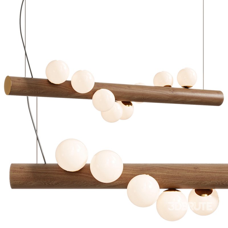 Scandinavian Wooden Pendant Lamp Image 1