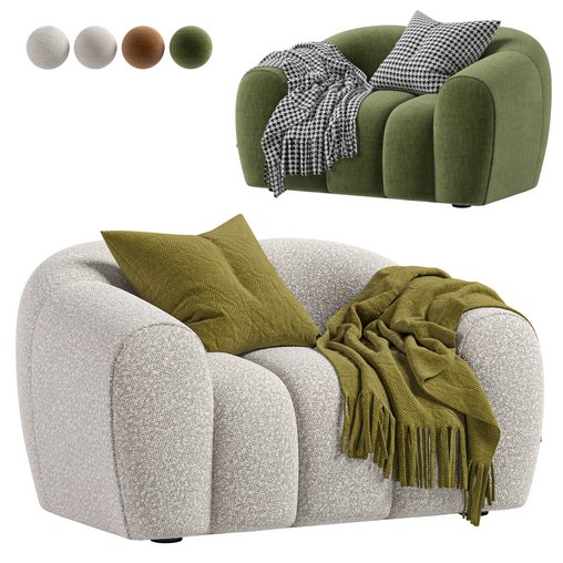 Armchair chenille Tylan