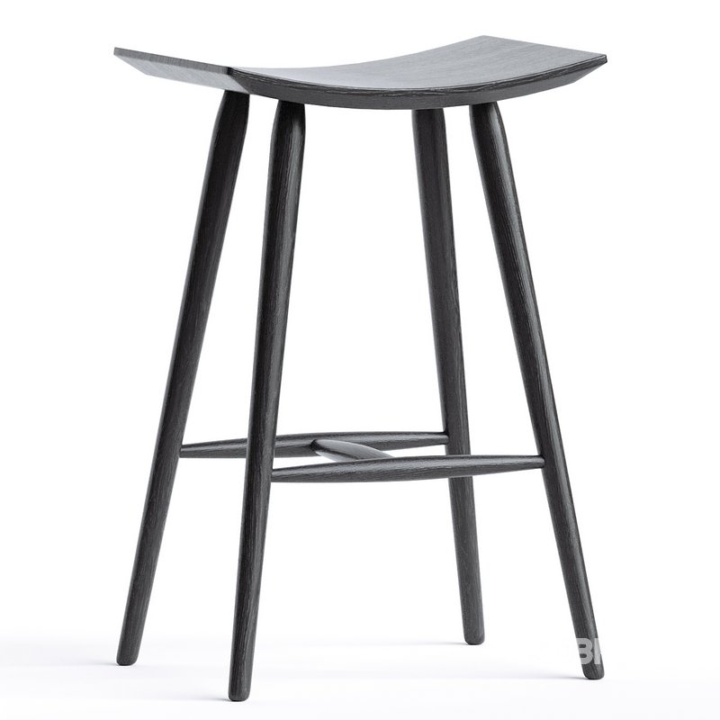 Yoko Curved Ash Wood Barstool Image 4