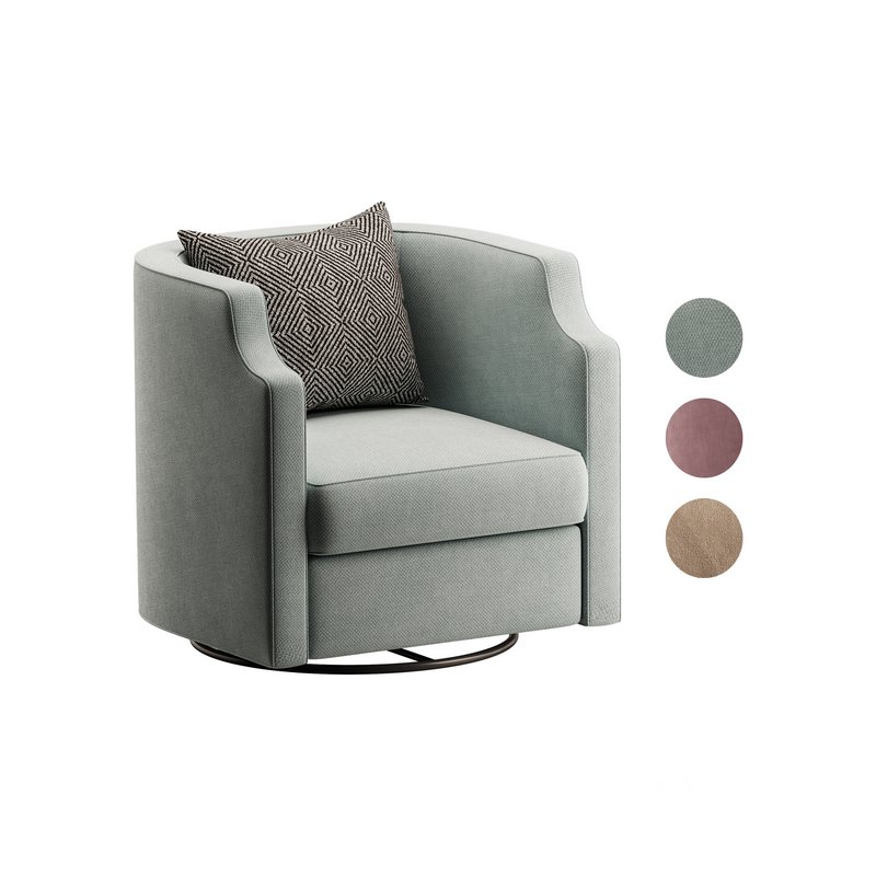 Infinity Swivel Barrel Chair Blue Image 1