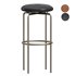 Circular Bar Stool in Bronze and Leather Designed by Craig Bassam - Thumbnail 1