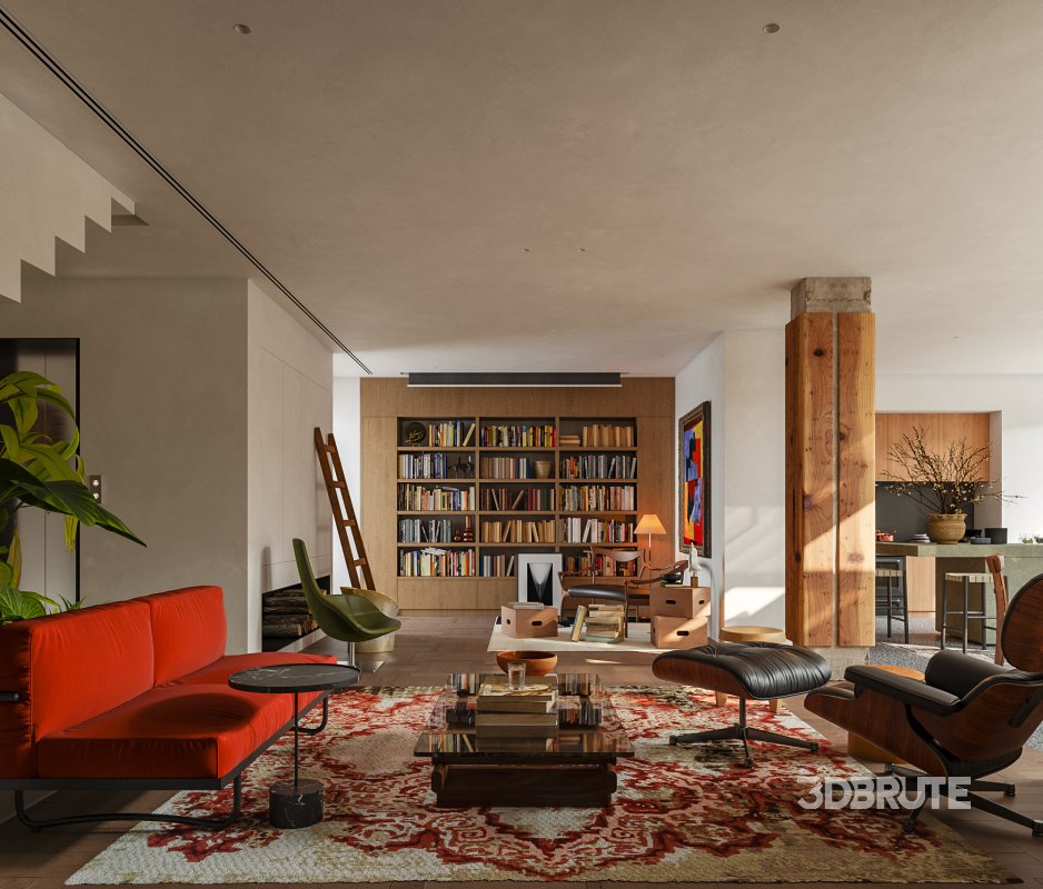 Living Room Dining Room Kitchen Image 3