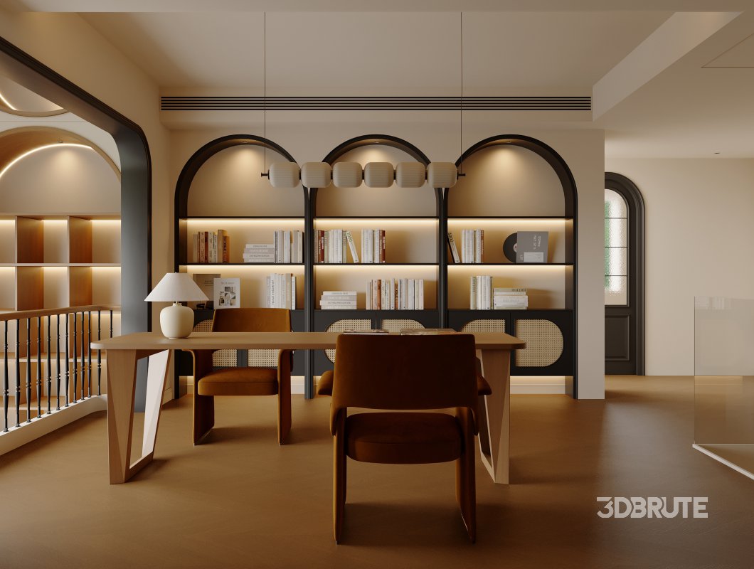 Living Room Dining Room Office Image 5