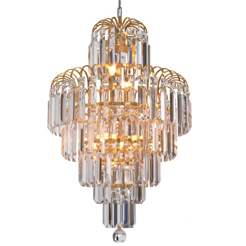 Indoor Chandelier, Droplet Chandelier Lighting Crystal Ceiling Lamp Image 1