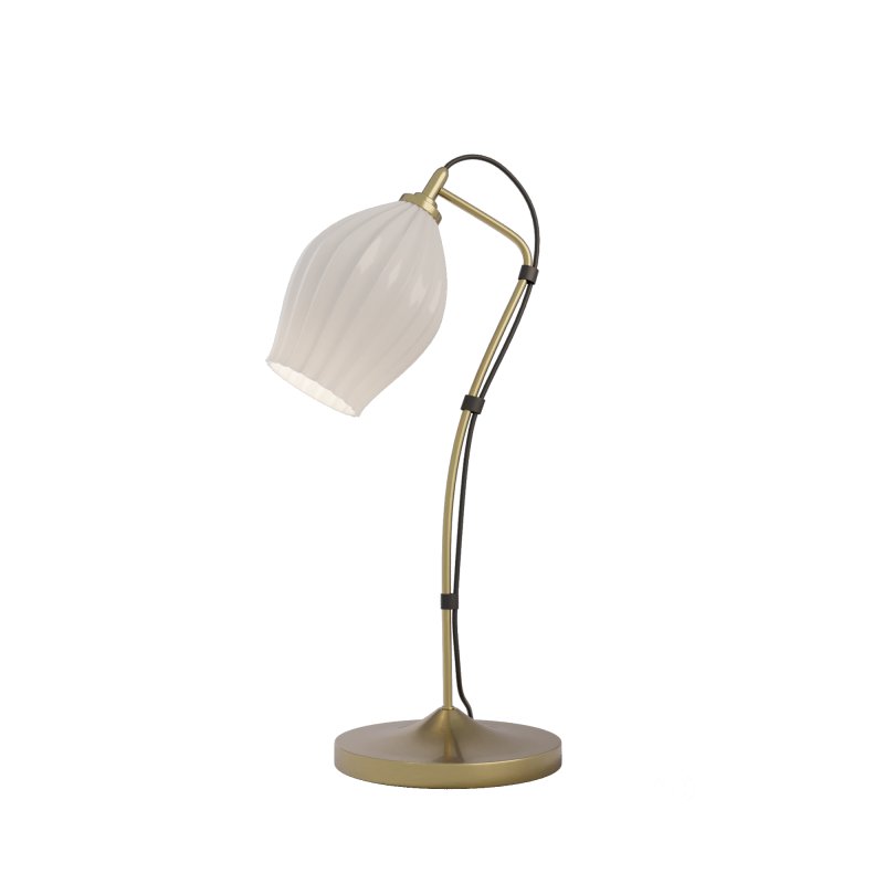 Ceramic Ribbed Table Lamp Image 1