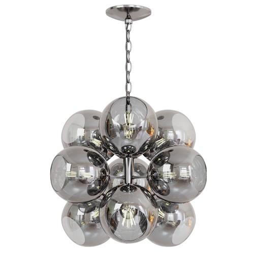 Sputnik Sphere Chandelier Modern Smoked Glass Globe Lamp