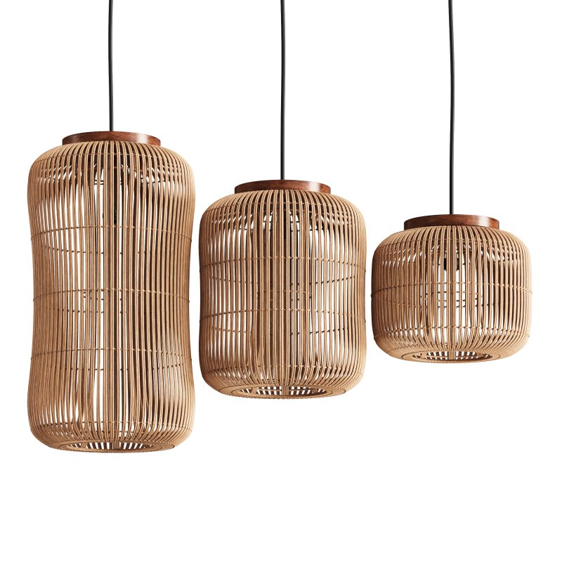 Natural Rattan Lamp by dBodhi Barrel Image 2
