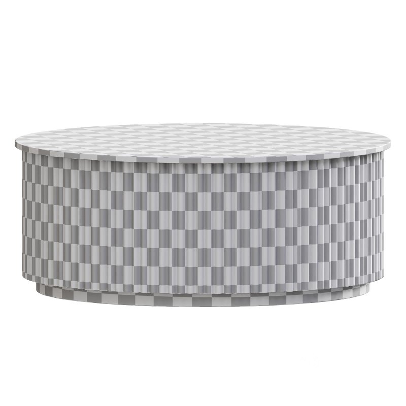 Nomad Round Coffee Table – White Image 1