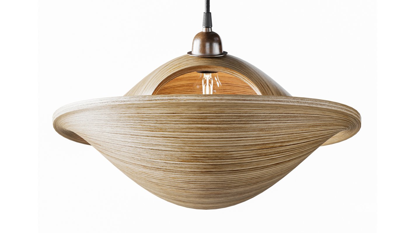 Udara Bamboo Shell Lampshade 40 Image 4