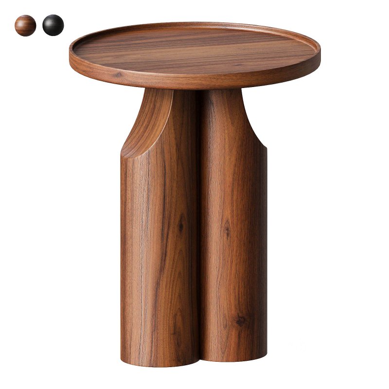 Solid walnut end table Image 4