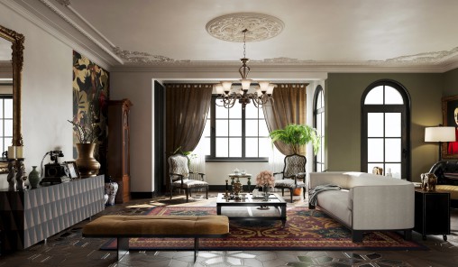 Living Room Dining Room Kitchen
