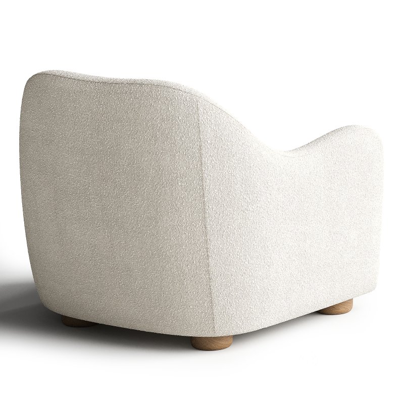 BACIO CREAM BOUCLE LOUNGE CHAIR Image 3