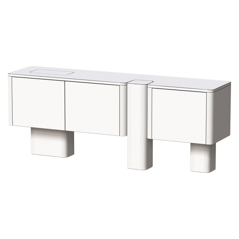 Wood and marble coffee table Image 1