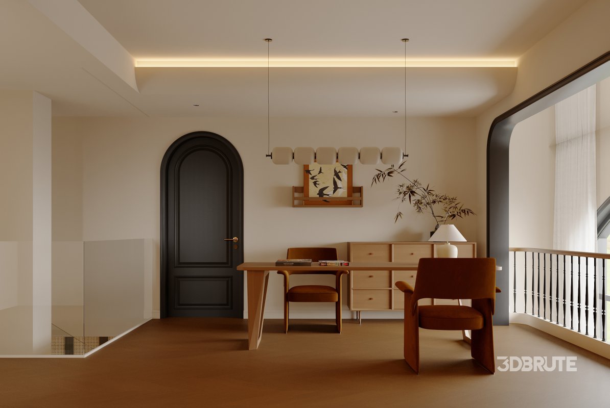 Living Room Dining Room Office Image 2