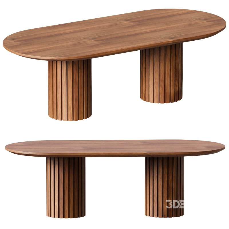 Oval Dining Table in Oak Image 6