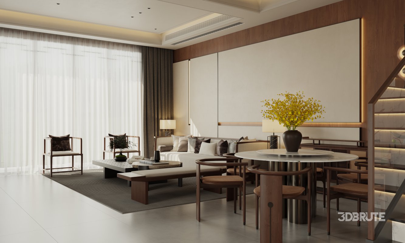 Chinese Living Room Dining Room Image 2