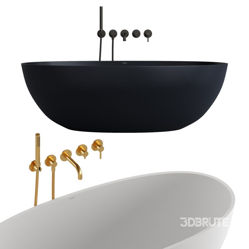 Y 5-Hole Bath Mixer and Shell Wanna by OMNIRES Image 2