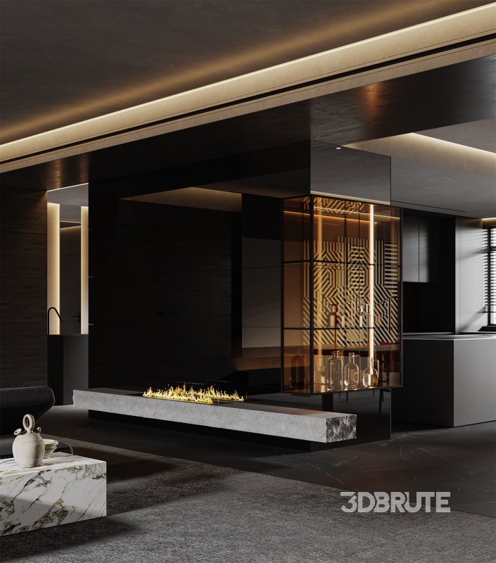 Living Room Dining Room Kitchen Image 22