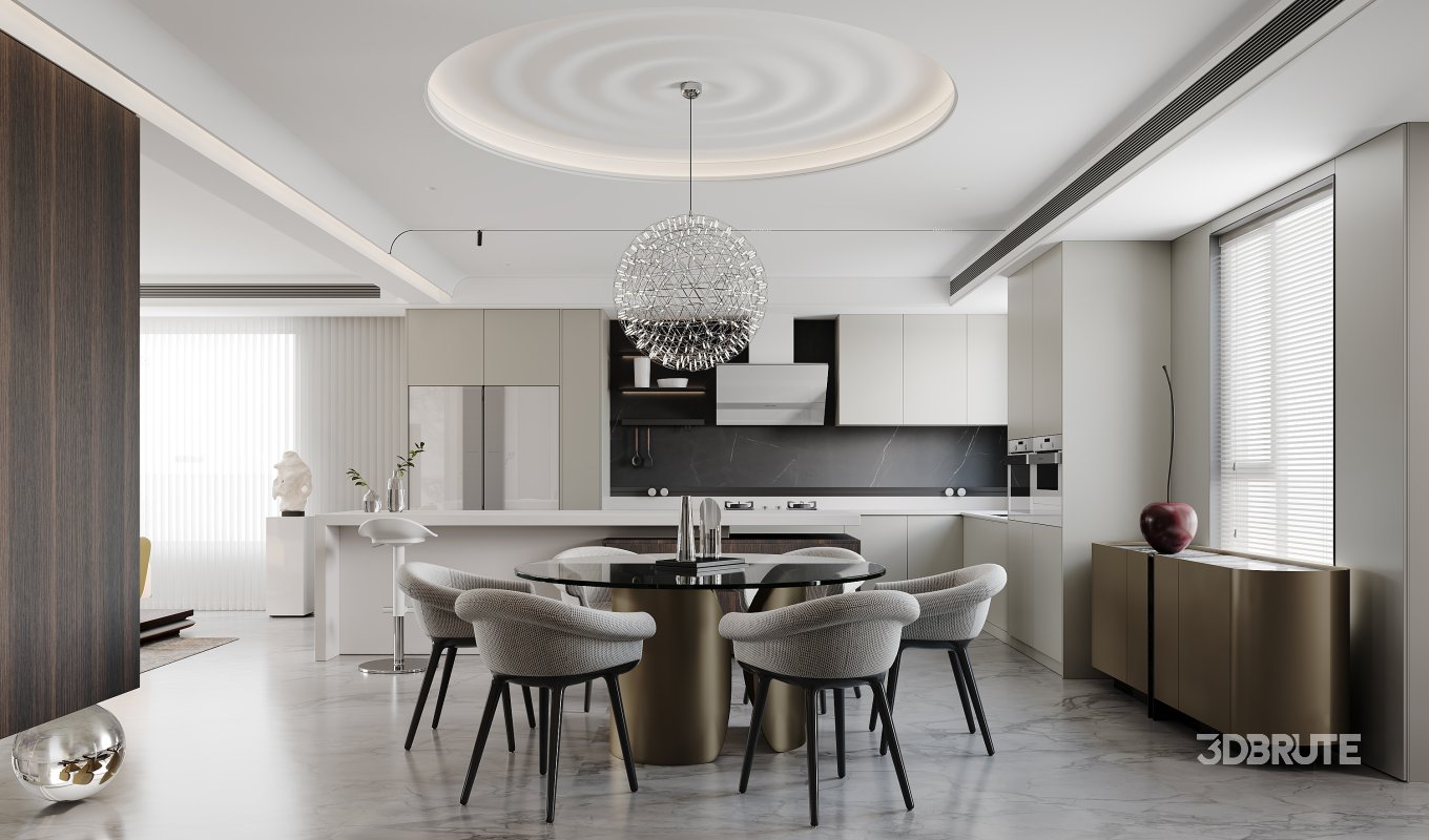 Living Room Dining Room Kitchen Image 2