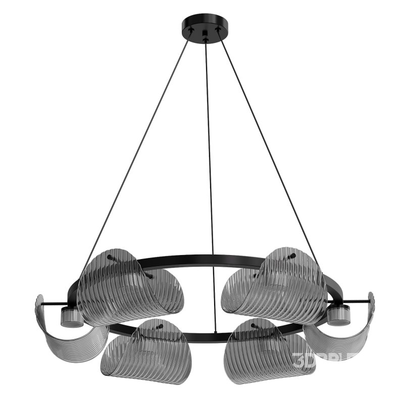 Curved Striped Glass light Image 2