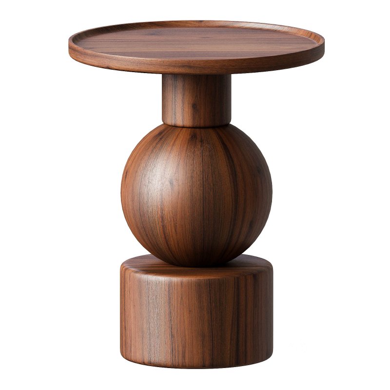 Solid walnut end table, Stigido Image 5