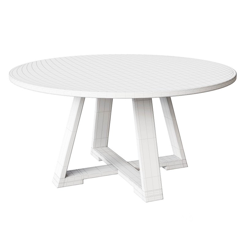 Uttermost Gidran Round Wood Rich Charcoal Black Dining Table Image 4