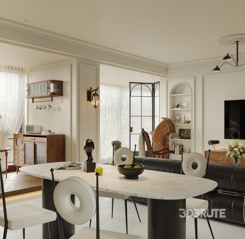 Living Room Dining Room Kitchen Image 7