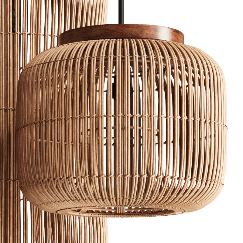 Natural Rattan Lamp by dBodhi Barrel Image 3