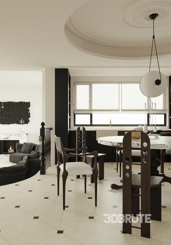 Living Room Dining Room Kitchen Image 7