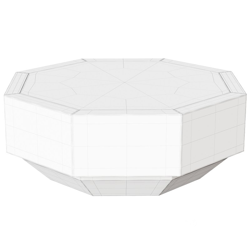 Wood Octagonal Coffee Table Image 4