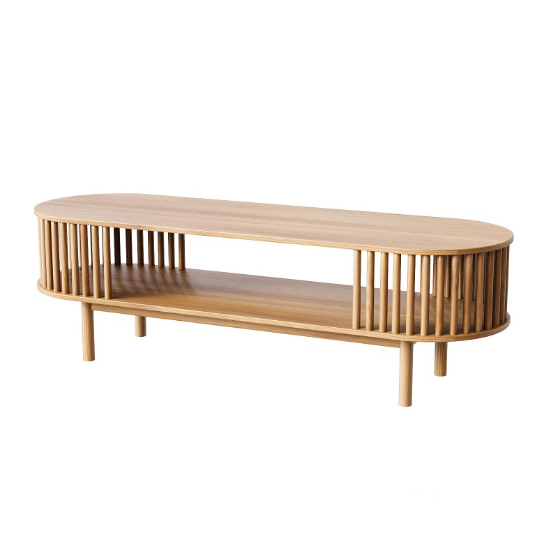 Oval Bamboo Coffee Table Natural Bamboo Coffee Table Image 2