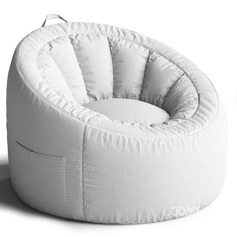 Your Zone Bean Bag Lounge Chair with Pocket Image 2