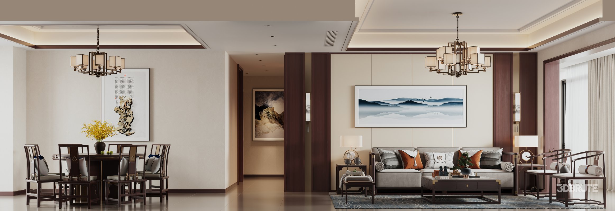 Chinese Living Room Dining Room Image 1