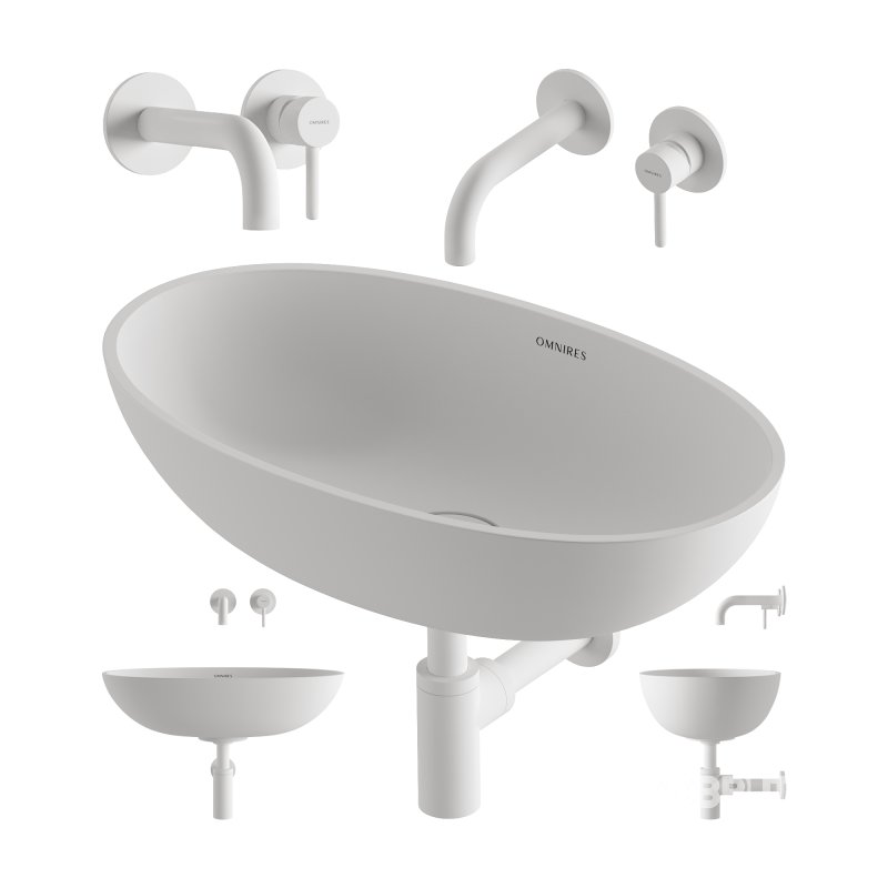 SHELL Countertop Basin and Y Basin Mixer by OMNIRES Image 2