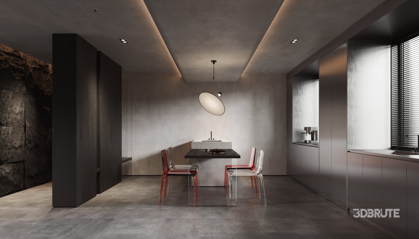 Living Room Dining Room Kitchen Image 3