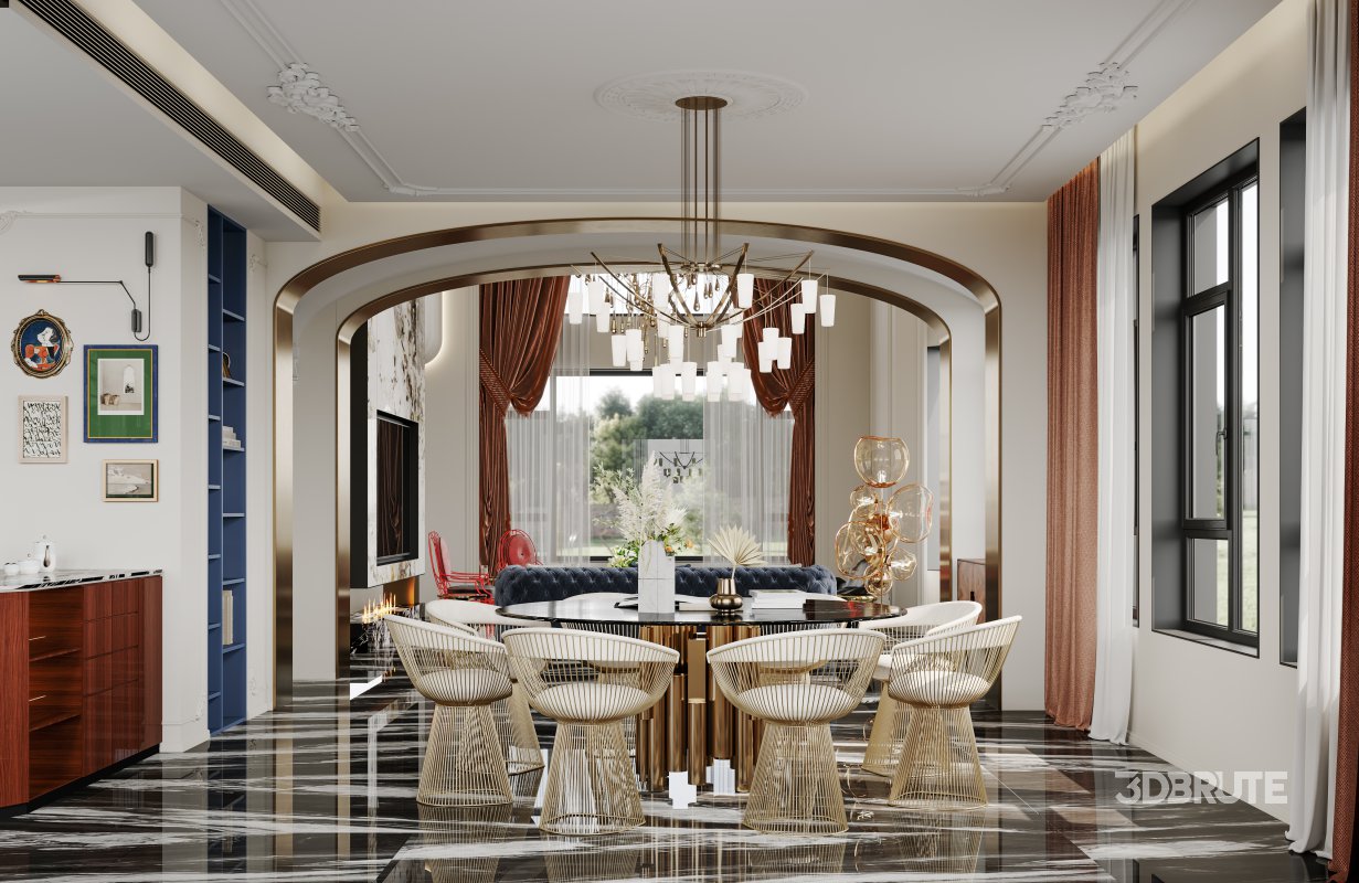 Living Room Dining Room Kitchen Hallway Image 17