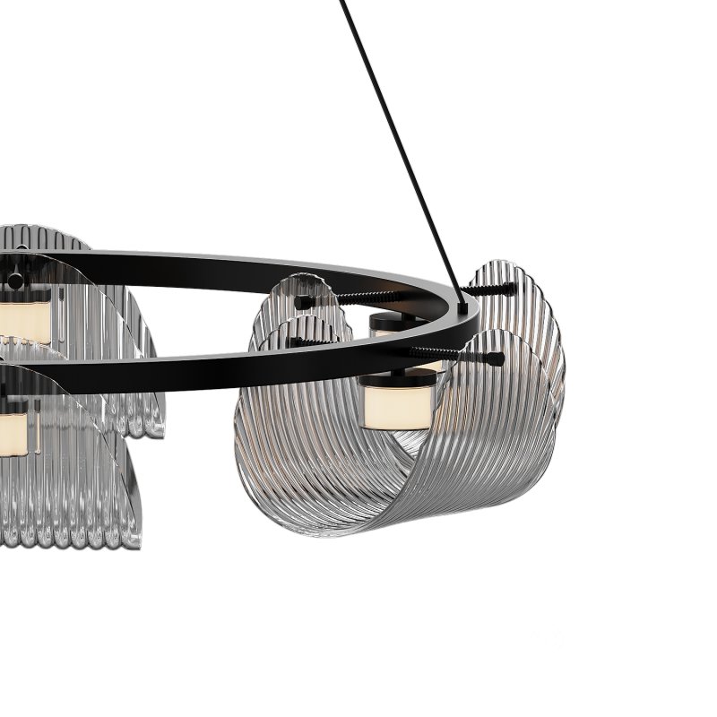 Curved Striped Glass light Image 3