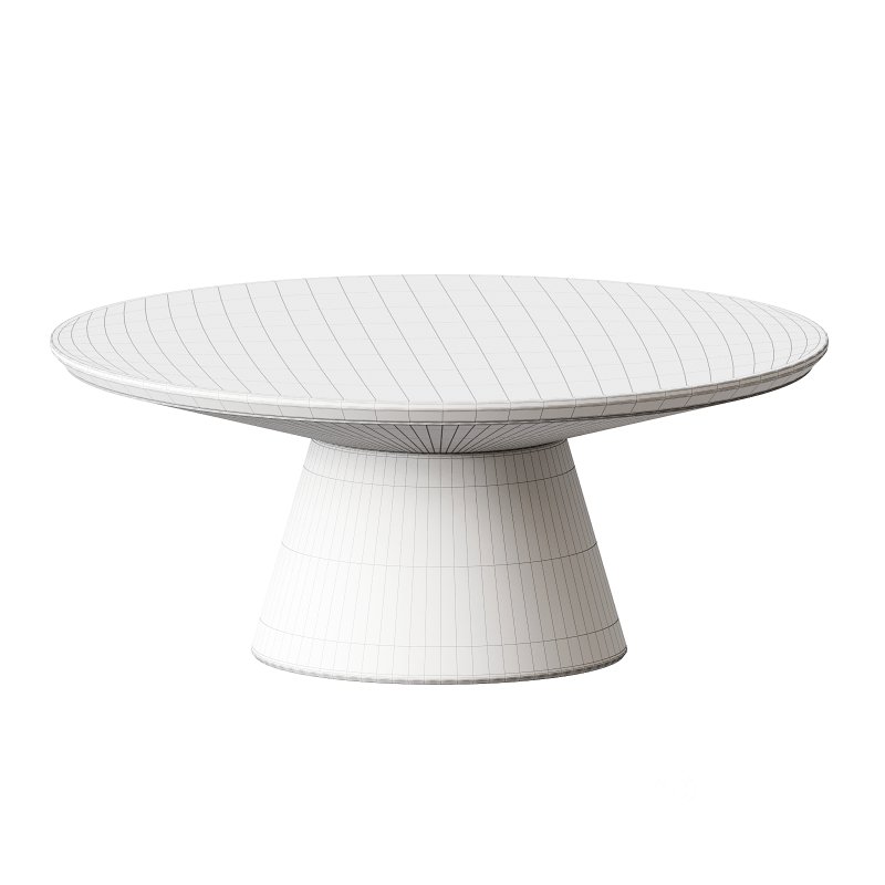 Black Metal Pedetal Base With Brown Wood Top Coffee Table Image 3