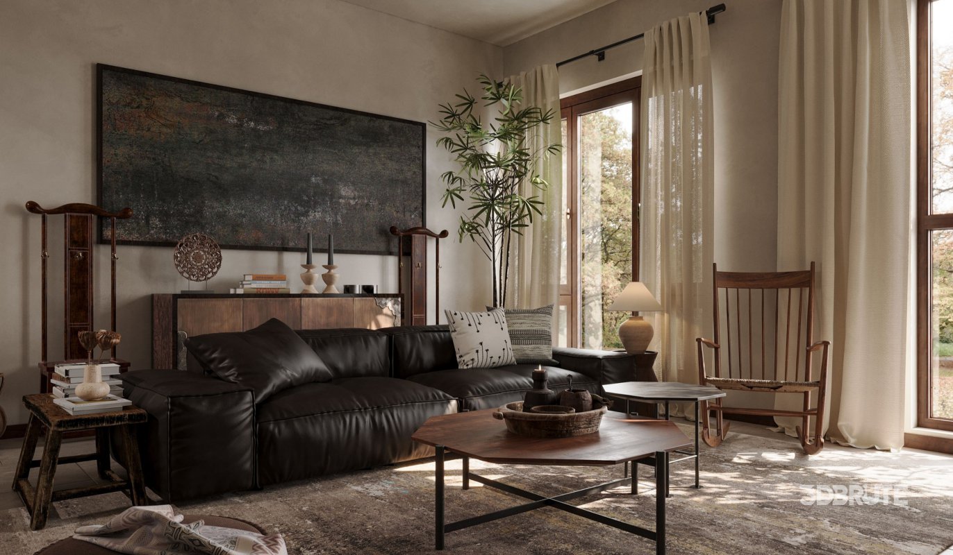 Living Room Dining Room Kitchen Image 1