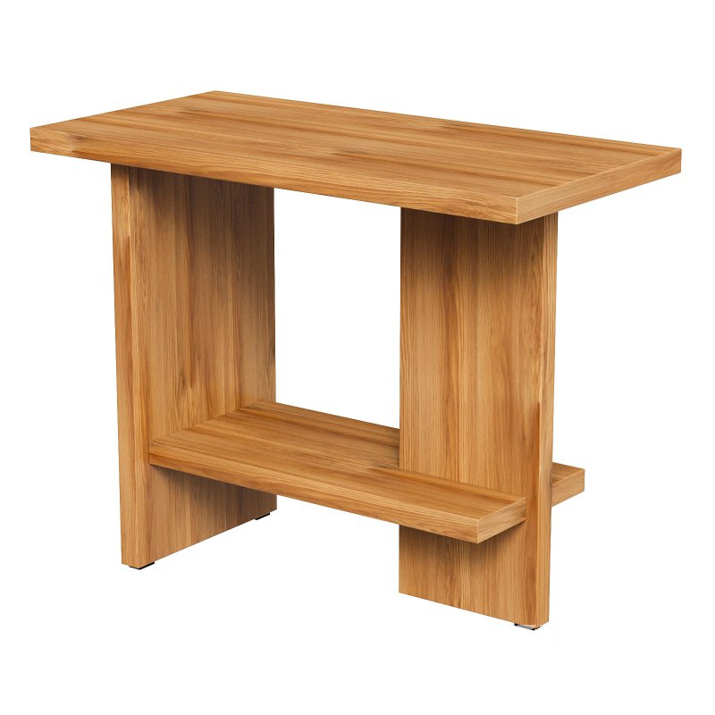 Tee Side Table, Rectangular, Matt Lacquered Oak Image 3