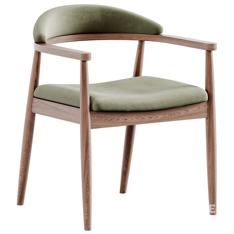 Modrest Cohen Walnut Dining Chair Image 2