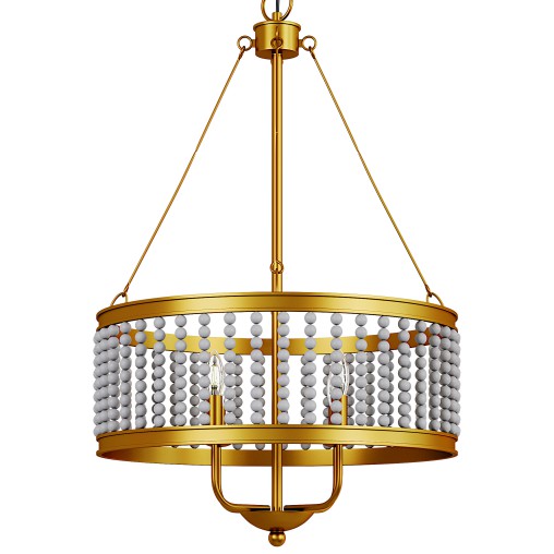 Glam French Country Drum Chandelier