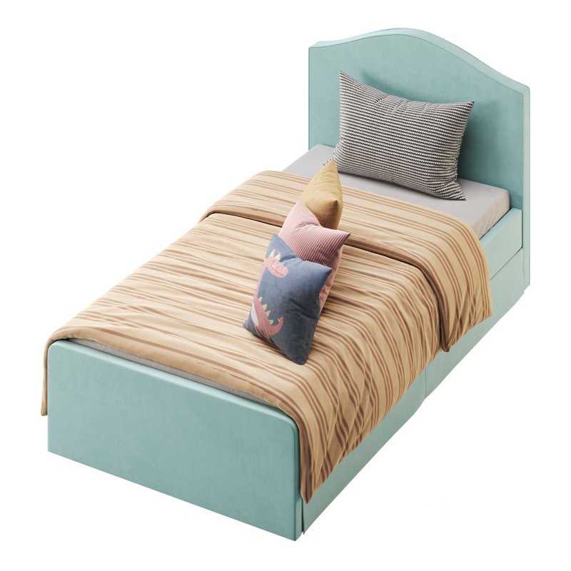 Upholstered bed frame Kilanda light beige Luroy Standard Single Image 6