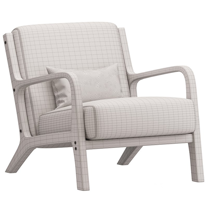 Hertford Upholstered Linen Blend Accent Chair Image 5
