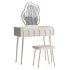 Ensemble coiffeuse avec tabouret et miroir Carmell - Thumbnail 1