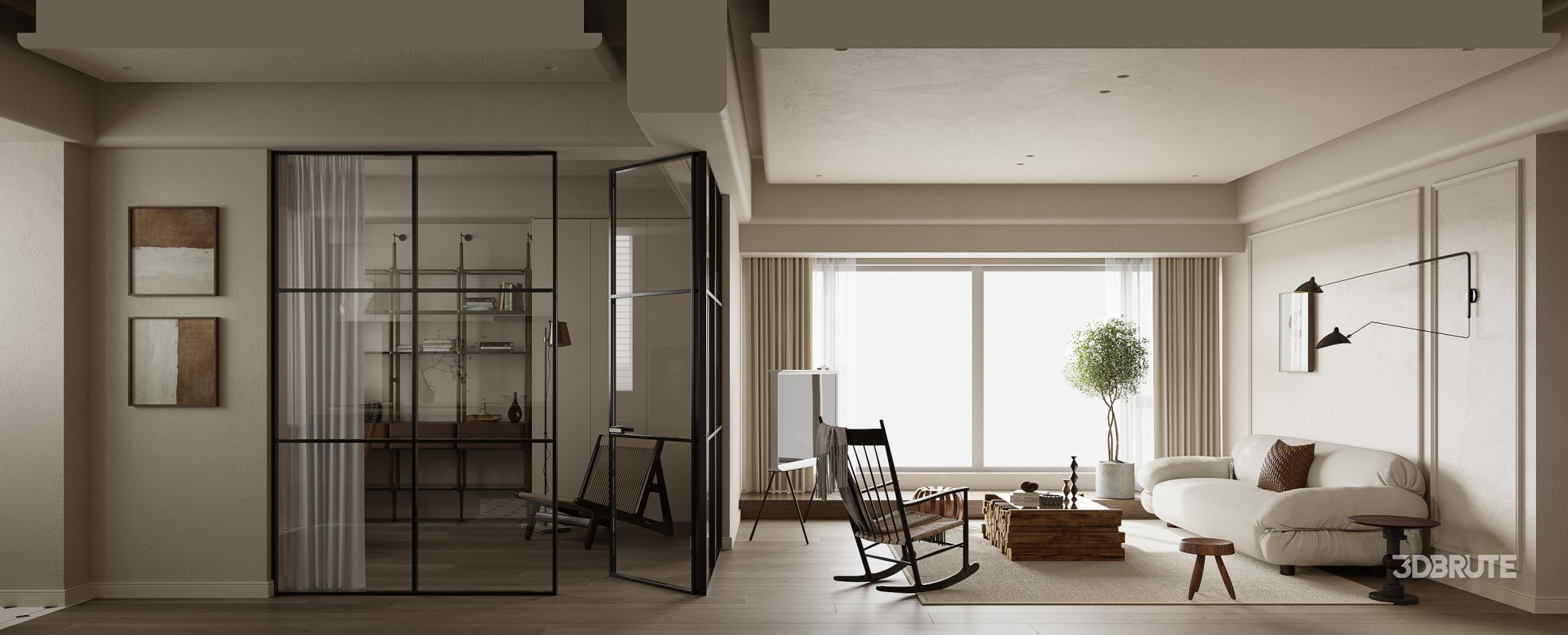 Living Room Dining Room Kitchen Image 12