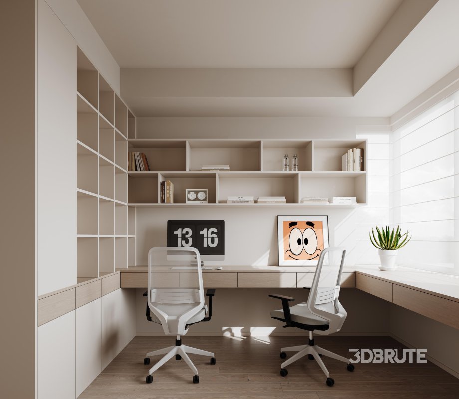 Living Room Dining Room Office Image 3