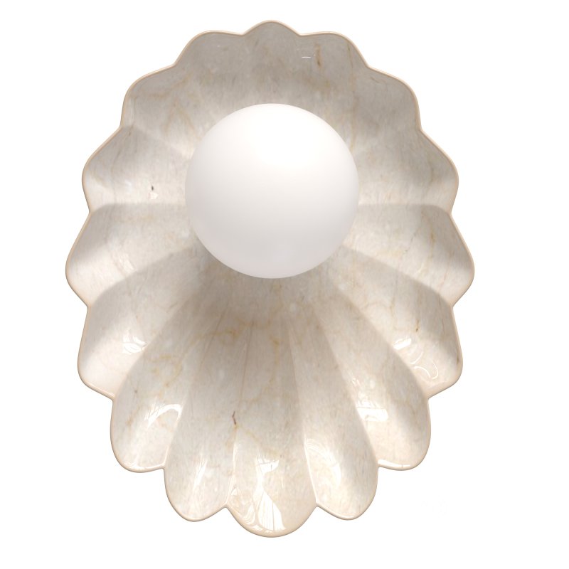 Ceramic Wall Oyster Sconce Light Image 3
