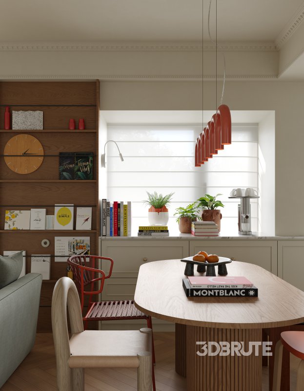 Living Room Dining Room Kitchen Image 8