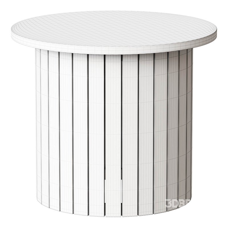 Round wooden side table Image 4